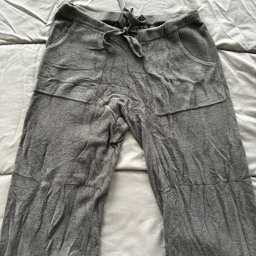Barefoot Dreams Cozy Gray Knit Pants